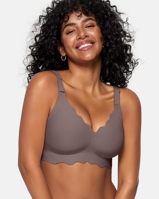 Soft Full Coverage Scalloped Wireless Jelly Bra